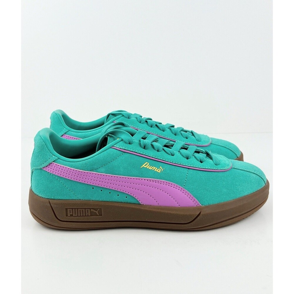 Puma Club Klassika SD Womens Green Womens 8.5 Green Teal Purple Gum Sole Sneaker